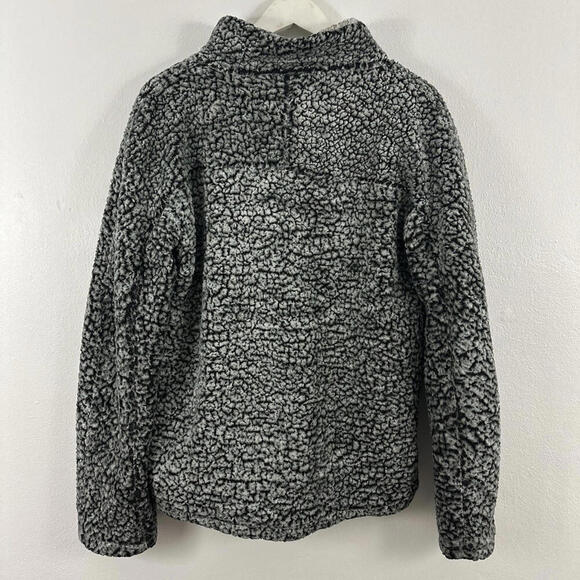 Altar'd State Women's Sherpa Pullover 1/4 Zip Black/Gray Jacket Size M - Picture 2 of 4